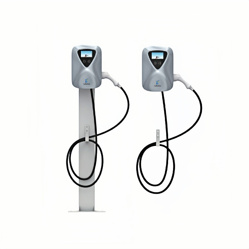 Wall-mounted electric vehicle (EV) charger unit with power range 3.5kW to 22kW