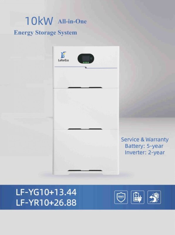 A 10kW hybrid inverter can be paired with a battery pack.