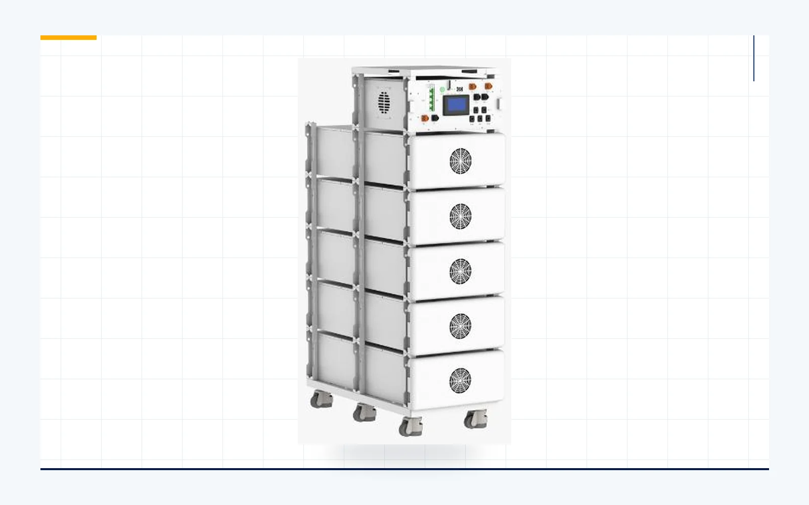 Stacked 76.8V 314Ah modules for 265kWh high-voltage battery cabinet